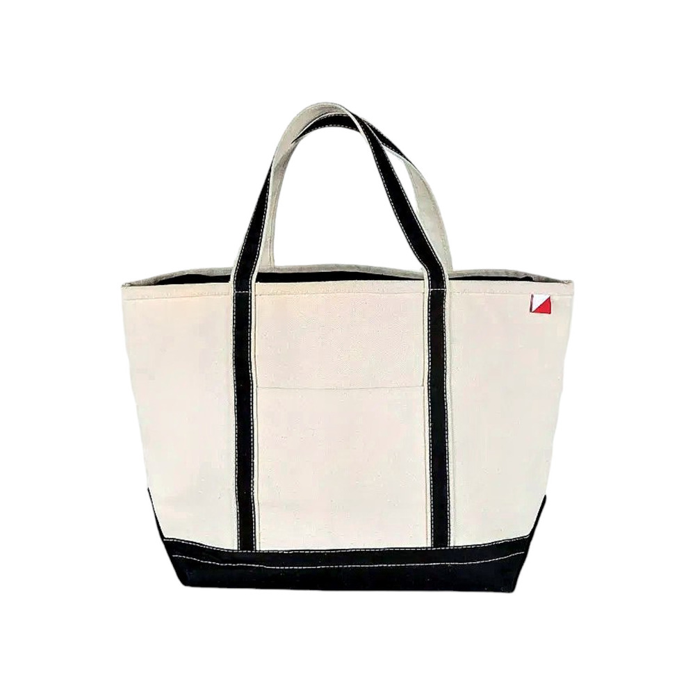 Shorebags Large Canvas Boat Tote Black